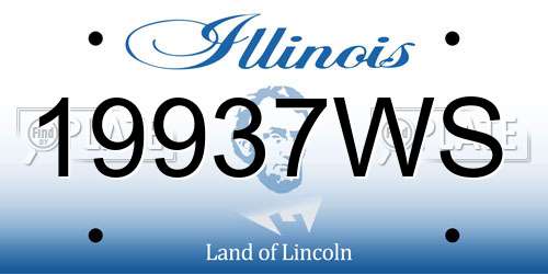 19937WS Illinois License Plate