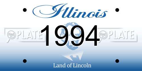 1994 Illinois License Plate