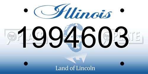 1994603 Illinois License Plate