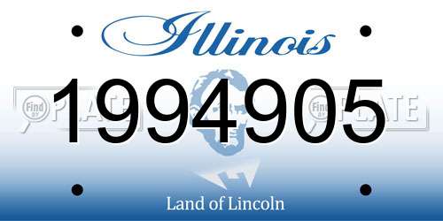 1994905 Illinois License Plate