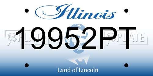 19952PT Illinois License Plate