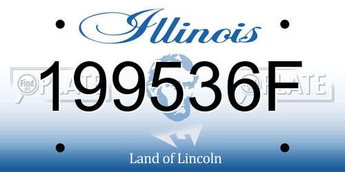 199536F Illinois License Plate