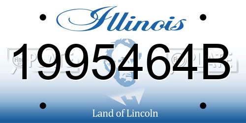1995464B Illinois License Plate