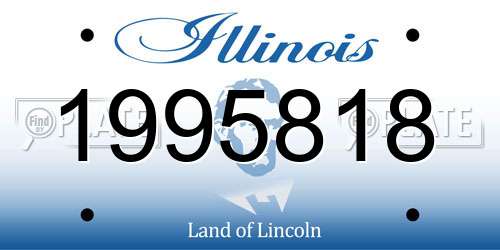1995818 Illinois License Plate