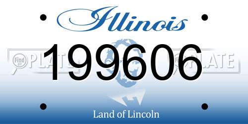 199606 Illinois License Plate