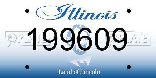 199609 Illinois License Plate