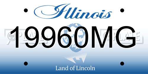 19960MG Illinois License Plate