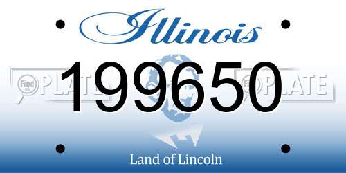 199650 Illinois License Plate