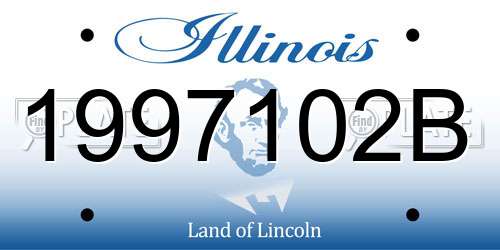 1997102B Illinois License Plate
