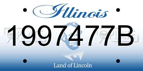 1997477B Illinois License Plate