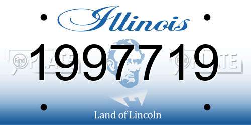 1997719 Illinois License Plate