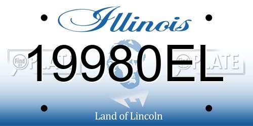 19980EL Illinois License Plate