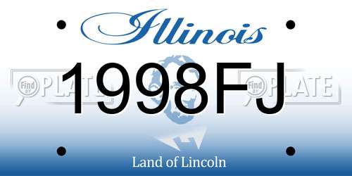1998FJ Illinois License Plate