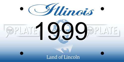 1999 Illinois License Plate