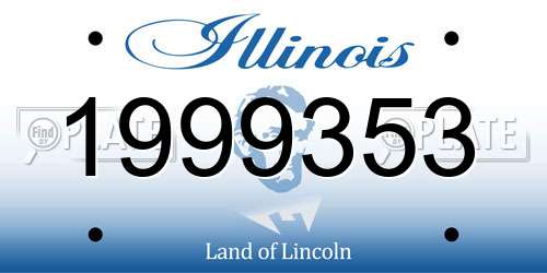 1999353 Illinois License Plate