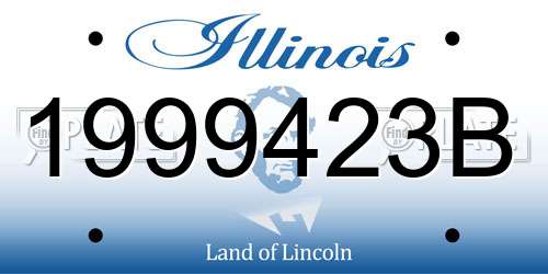 1999423B Illinois License Plate