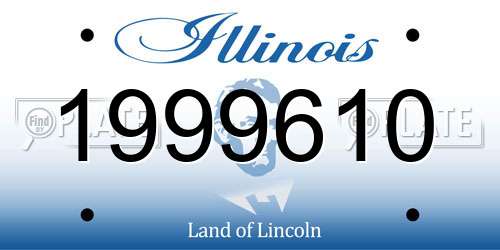 1999610 Illinois License Plate