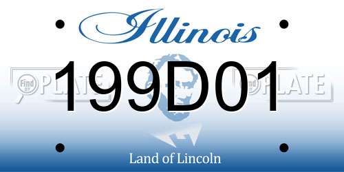 199D01 Illinois License Plate