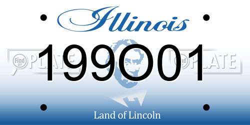 199O01 Illinois License Plate
