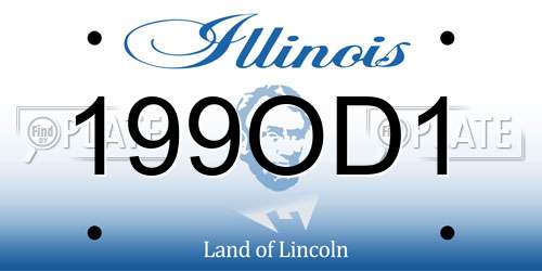 199OD1 Illinois License Plate