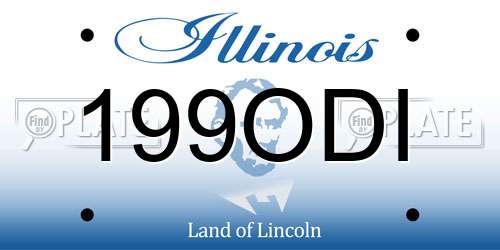 199ODI Illinois License Plate