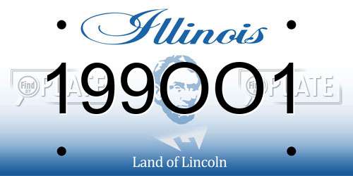 199OO1 Illinois License Plate