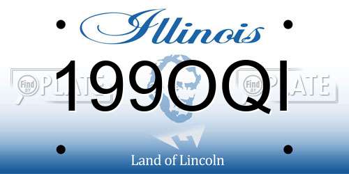 199OQI Illinois License Plate
