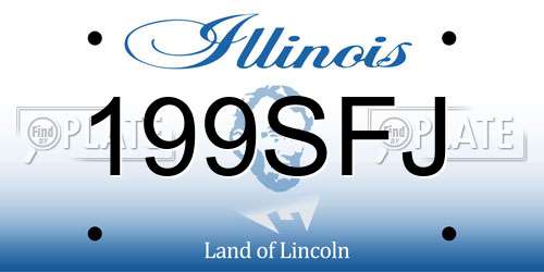 199SFJ Illinois License Plate