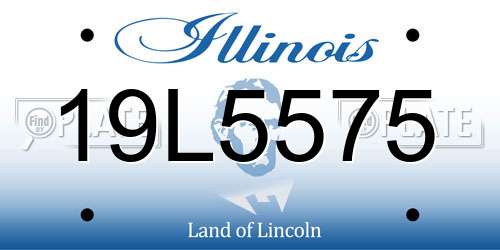 19L5575 Illinois License Plate