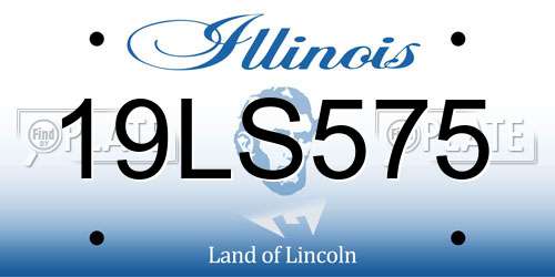 19LS575 Illinois License Plate