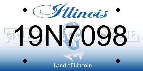19N7098 Illinois License Plate