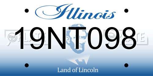 19NT098 Illinois License Plate