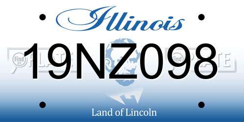 19NZ098 Illinois License Plate