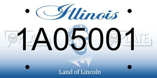 1A05001 Illinois License Plate