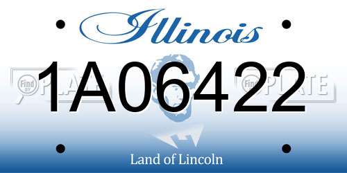 1A06422 Illinois License Plate