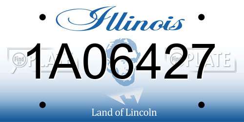 1A06427 Illinois License Plate