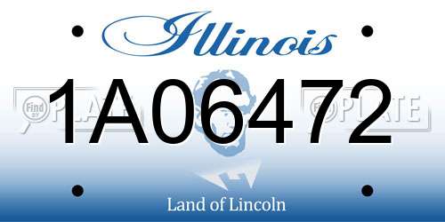1A06472 Illinois License Plate