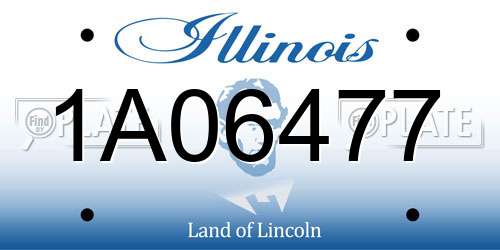 1A06477 Illinois License Plate