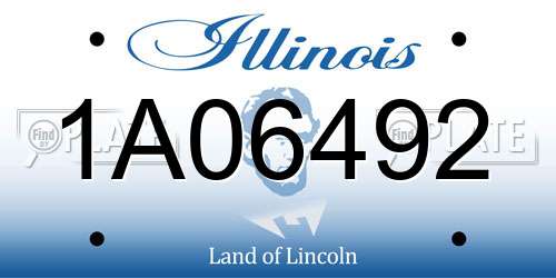 1A06492 Illinois License Plate