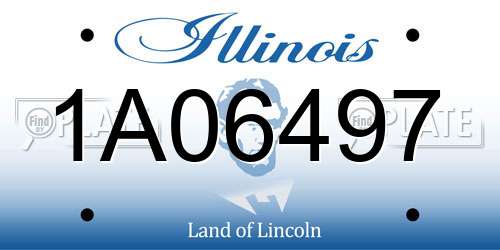 1A06497 Illinois License Plate