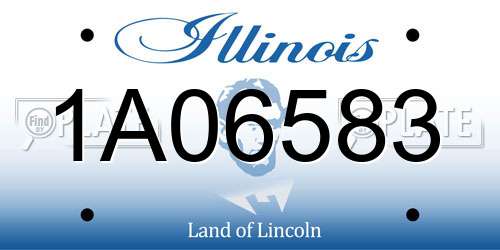 1A06583 Illinois License Plate