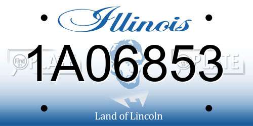 1A06853 Illinois License Plate