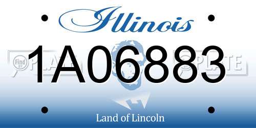 1A06883 Illinois License Plate
