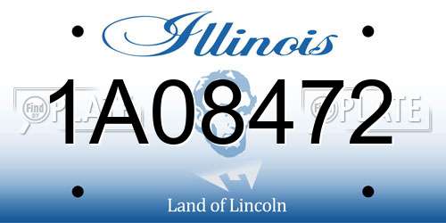 1A08472 Illinois License Plate