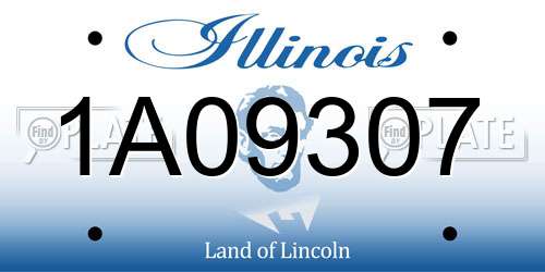1A09307 Illinois License Plate