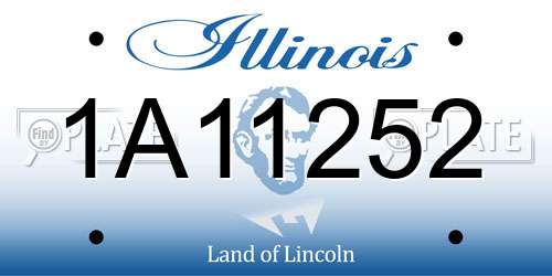 1A11252 Illinois License Plate