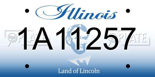 1A11257 Illinois License Plate