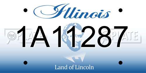 1A11287 Illinois License Plate