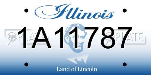 1A11787 Illinois License Plate