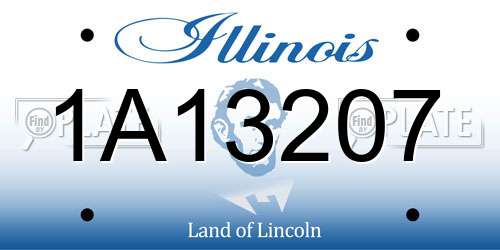 1A13207 Illinois License Plate